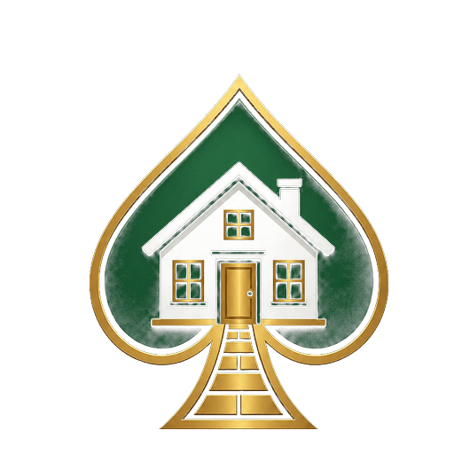 PokerMeet spade-and-house brand mark